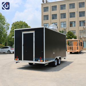 CAMPTRL Conteneur maritime de 4,5 m pour <span class=keywords><strong>la</strong></span> vente de nourriture, remorque pour pizzas, barbecue, glaces, camion de restauration rapide, cuisine mobile, <span class=keywords><strong>boutique</strong></span> - Product Image 4