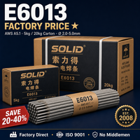 Électrodes de soudage E6013 1/8 3/32 2.5mm 3.2mm 300mm 350mm 20kg/boîte AWS 6013 Fabricant chinois Fournisseur d'usine OBM