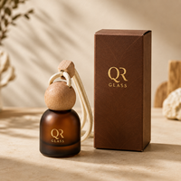 Bouteille vide suspendue de 10 ml pour désodorisant de voiture coloré, diffuseur de parfum pour voiture, flacon en verre pour arôme et parfum, pendentif