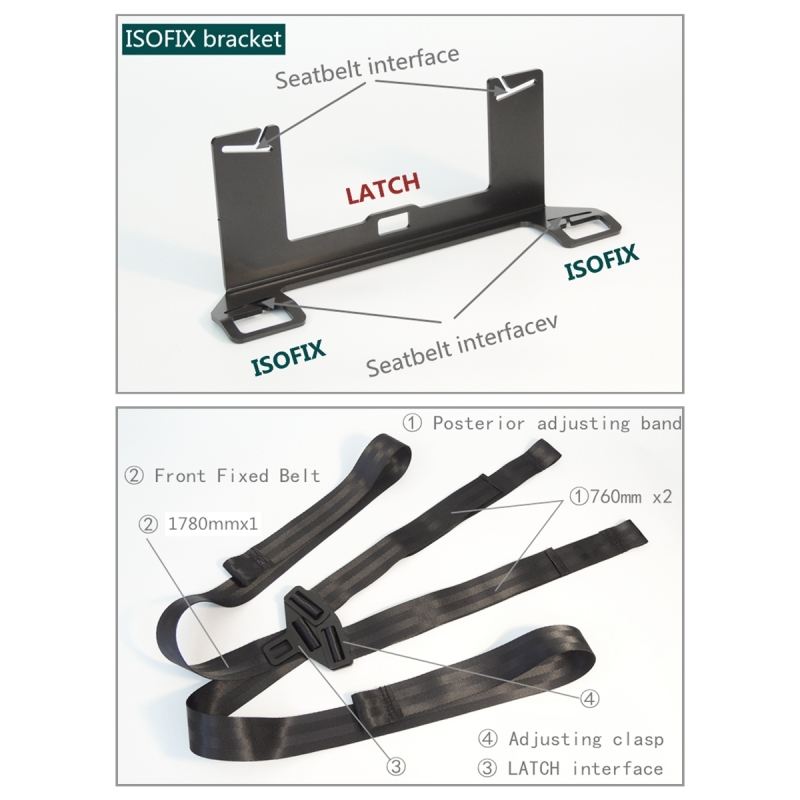 Seat Belt Extender Steel Car Seat Latch: Universal ISOFIX Belt