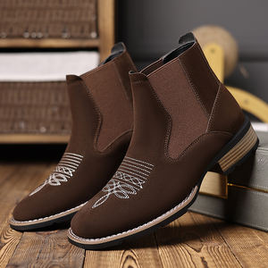 Botas Chelsea para Todas las Temporadas, Tejido de Alta Calidad, Parte Superior de PU, Estilo Clásico, Impermeables, Elegantes y de Lujo, Botas de Tobillo para Hombre - Product Image 2