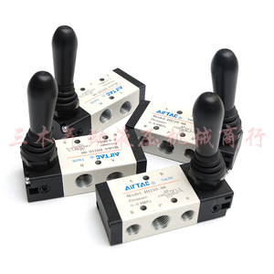 วาล์วควบคุมแบบแมนนวล Airtac รุ่น 4H210 08 แบบ 2 ตำแหน่ง 5 ทาง สวิตช์วาล์วแบบกลไก - Product Image 2