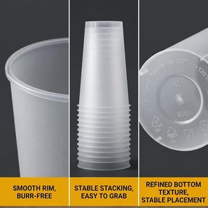 Gobelets en plastique jetables personnalisés avec logo, avec couvercles, en PP, 16oz, 24oz, 32oz, mignons et réutilisables pour bubble tea - Product Image 4