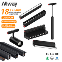 Lámpara Magnética COB Moderna para Riel, Iluminación de Techo con Marco de Aluminio Sin Parpadeo, Garantía de 3 Años, Foco LED de 48V