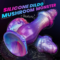 Plug anal en silicone liquide épais et souple, étanche, écologique, avec ventouse, fantaisie, monstre, extraterrestre, champignon, dildo réaliste, jouets sexuels