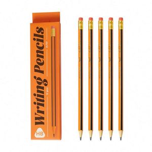 High Quality 12-Piece Classic Strip Standard HB Pencil Set Hot Sale School Student Stationery <b>Eraser</b> Promotional Writing Pencils - Product Image 5