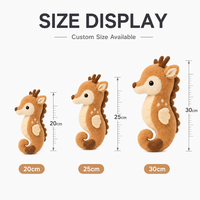 Peluche personnalisée Hippocampe et Cerf, Échantillon de conception sur mesure disponible, Peluche animale douce avec logo, Cadeau personnalisé en gros