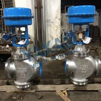 Vanne de régulation à globe en acier inoxydable de haute qualité F316 Classe 600 DN25 à guide linéaire, Piston pneumatique Classe VI FC pour service de gaz haute pression