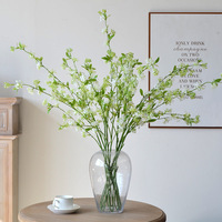 Accessoires de photographie en plastique classiques pour la décoration intérieure, saule enneigé artificiel à 5 branches, accessoires de mariage réutilisables, vente en gros