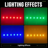 Effet de fond LED COB vintage, dimmable linéairement, IP33, auxiliaire 60W, 36 LED 5050 RGBW rouges, télécommande, pour événements DJ