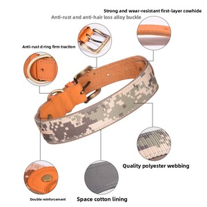 Offre Spéciale gros colliers pour animaux de compagnie moyen chien en cuir collier de chien grand chien Golden Retriever Labrador collier - Product Image 2