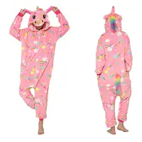 Drop Erwachsene Tier Onesie Panda Pyjamas Set Nachtwäsche Frauen Kinder Winter Unisex Einhorn Kostüm Cartoon Flanell Totoro Pyjamas
