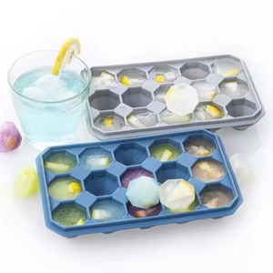 Molde de Hielo de Silicona Transparente con Tapa, 15 Cubos en Forma de Diamante, Fácil de Desmoldar, Precio de Fábrica - Product Image 4