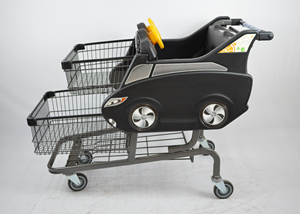Carrito de compras de dibujos animados para niños, práctico y divertido, carrito de malla para pequeños compradores, hecho de plástico duradero, Metal, acero, PU, tienda para miembros - Product Image 4