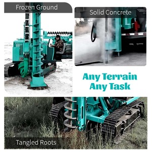 유압식 크롤러형 PV 파일 드라이버 |   다기능 & 3-6M 맞춤형 슬라이드(슬라이드 플레이트) - 깊은 파일링 및 드릴링용 - Product Image 2