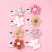 Jellyucat — épingles à cheveux en velours côtelé pour enfant, pinces, accessoires, adorables, en forme de fleur, BB, vente en gros, Europe