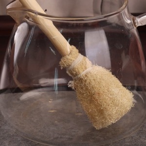 Utensilios de Limpieza Doméstica de Madera Natural: Cepillo de Luffa para Tazas y Biberones, Diseño Antiadherente y Resistente al Aceite para Uso en Platos y Baños - Product Image 3
