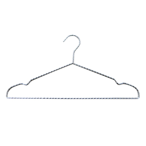 Simple Silver Commercial Clothing Store Shirt Display Chrome Plated Steel Wire Metal Clothes <b>Hanger</b> - Product Image 1
