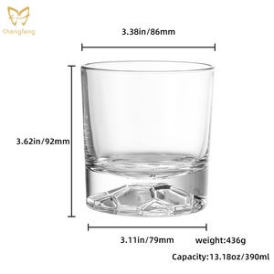 13OZ bóng đá hình núi <span class=keywords><strong>Whisky</strong></span> kính cao cấp chì miễn phí pha lê <span class=keywords><strong>Whisky</strong></span> cốc dày dưới <span class=keywords><strong>Whisky</strong></span> Kính - Product Image 2