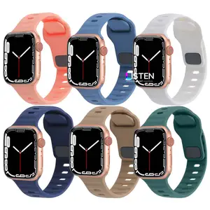 Listensmart Custom Sublimation Sport Rubber Watch Band Ultra 87654SE Silicone Band For Apple Watch Strap I Watch 45mm 49mm