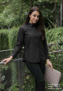 SIPO-Blusa informal de color negro para mujer, blusa Lisa musulmana, vestido modesto 2022 - Product Image 2