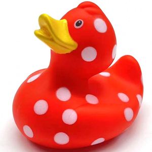 Pato de Goma Ecológico Personalizado de 3 Pulgadas, Juguete de Vinilo Multicolor Promocional para Baby Shower con Logotipo - Product Image 4