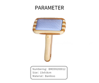 Brosse pour animaux de compagnie best-seller poils de sanglier en bois de bambou et épingles en métal pour chiens et chats brosse de toilettage avec logo laser écologique