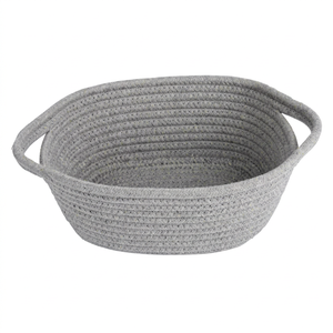 Premium Quality Eco-Friendly Foldable Cotton Storage <b>Basket</b> for Home Bedroom Bathroom or Living Room Multi-functional Save Space - Product Image 1