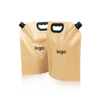 Emballage en papier kraft biodégradable imprimé sur mesure, durable, 500 ml, 1,5 L, pour liquides, boissons, thé, bière, champagne, jus, avec bec verseur