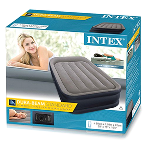 Colchón Inflable INTEX 64132 para Acampar al Aire Libre, con Tecnología Fiber-Tech, Plegable, Doble, con Reposacabezas, para Sala de Estar - Product Image 1