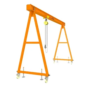 Adjustable Manual 1t 2t 3t 4t 5t 6t 10t Portable Mobile Gantry Cranes With Ce Certification