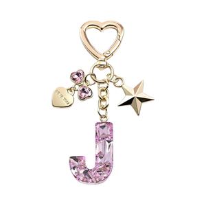 Llavero de Aleación Metálica con Letra Inicial, Mariposa y Estrella, Color Rosa y Morado, Regalo para Mujeres y Niñas, Accesorio para Bolsos y Tazas, Ideal para Aniversarios - Product Image 1