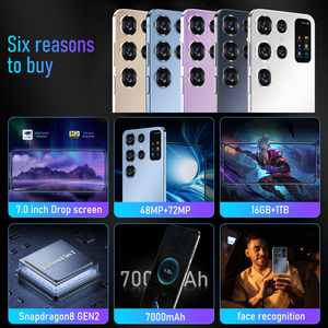 Teléfono Celular S24 ULTRA de Alta Configuración, Pantalla Grande de 6.8 Pulgadas, 16+1TB, 72MP+108MP, Smartphone Global 5G para Juegos - Product Image 1