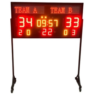 Marcador Electrónico de Baloncesto de Excelente Calidad de China, 1.2 Metros, Control Remoto Inalámbrico, Temporizador LED, Altura Ajustable para Cancha - Product Image 1