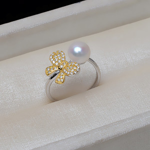 Anillos de Moda Europeos y Americanos Hechos a Mano, Plata S925, Diseño de Mariposa con Boca Móvil, Separación de Colores, Accesorios de Joyería - Product Image 2