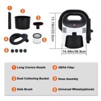 Aspirateur de voiture sans fil rechargeable 4-en-1 avec fonction d'absorption d'eau puissante, aspirateur domestique humide et sec