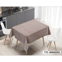 Nappe de table rectangulaire en PVC imitation tissu, couleur unie, imperméable, résistante à l'huile, nettoyable, écologique, style européen