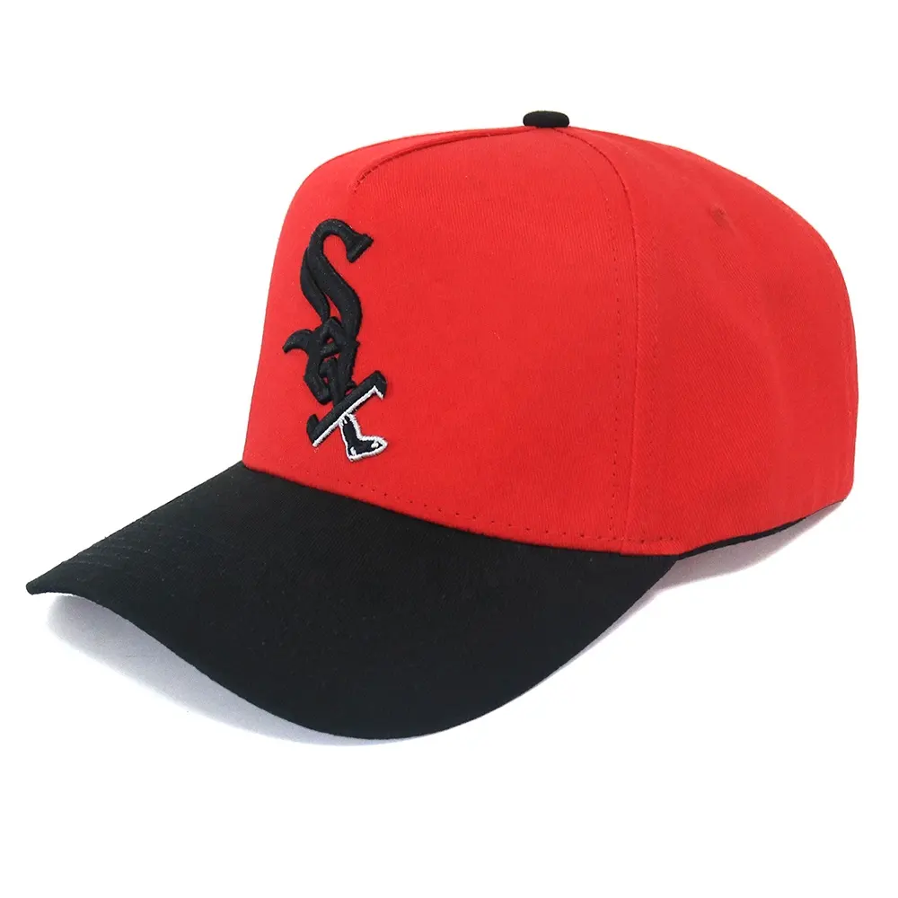 Gorra deportiva personalizada de dos tonos, gorro de béisbol con logo bordado 3D, visera curvada, similar a la moda, 2022