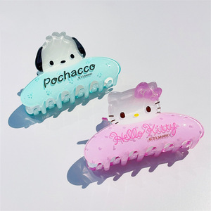 Sanrio estilo dibujos animados lindo estudiante chica <span class=keywords><strong>Pacha</strong></span> perro Kulomi Hellokitty pinza de pelo dulce accesorios para el cabello fábrica al por mayor - Product Image 3