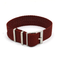 Bracelet de montre réglable en nylon à deux tons avec boucle en acier inoxydable 316L, bracelet de montre Perlon 18 mm 20 mm 22 mm