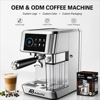 Máquina de Espresso de 20 Bares con Pantalla Táctil, Personalizable OEM/ODM de Fábrica, Acero Inoxidable, Espumador de Leche Automático, Todo en Uno