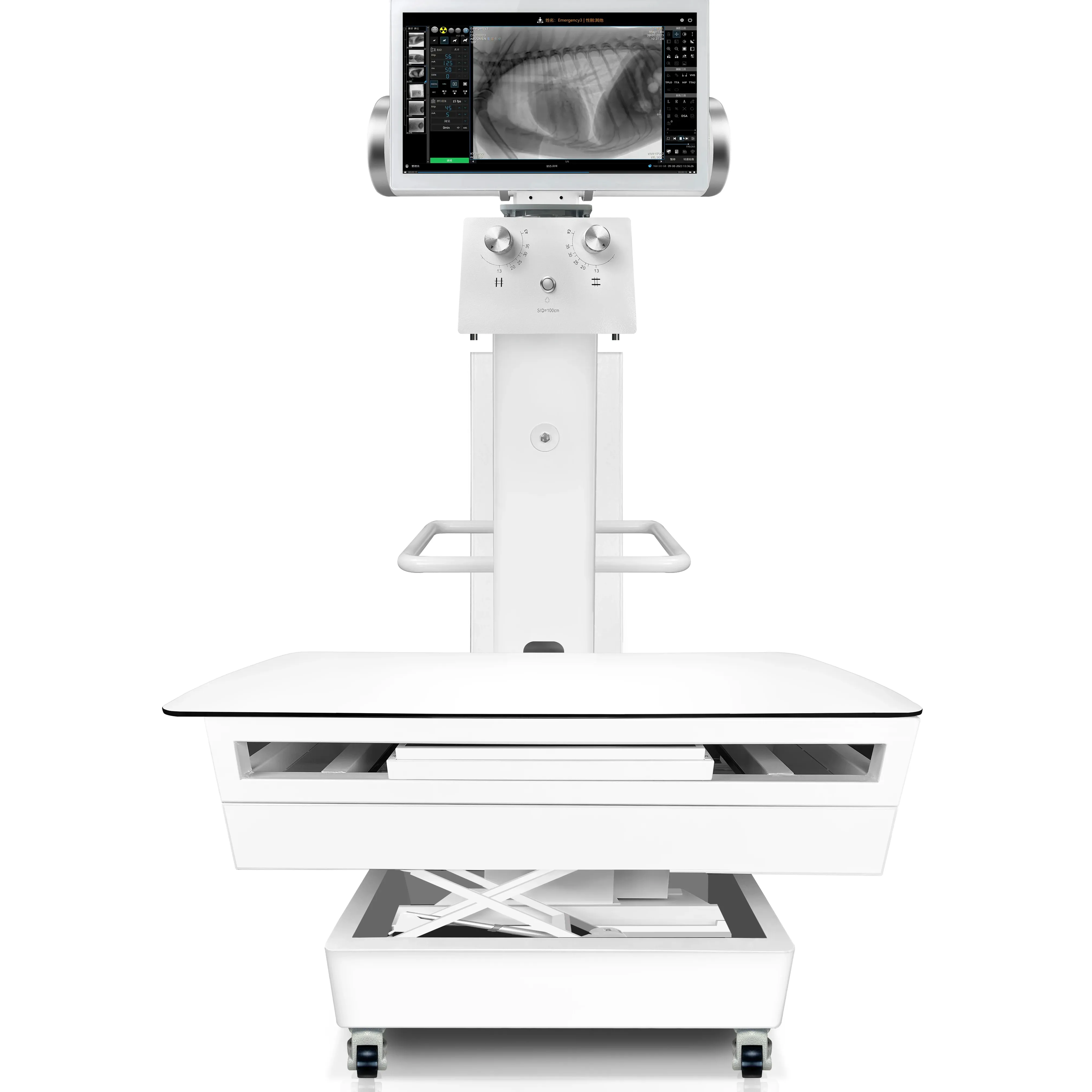 高周波獣医医療AI自動測定回転可能な動的DRX線デジタルX線撮影および蛍光X線装置