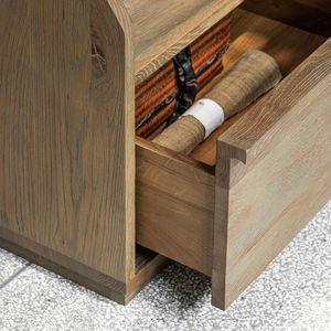 Table de chevet flottante en chêne de style nordique moderne pour chambre et salon – Meuble de maison durable et écologique - Product Image 6