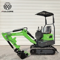 Mini-excavatrice sur chenilles Fulcore certifiée CE, machine complète personnalisable, exportation mondiale, mini-excavatrice d'ingénierie