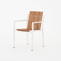 Ensemble de meubles de jardin de luxe pour hôtel et villa, chaises de salle à manger extérieures, ensemble de table et chaises de salle à manger en teck pour l'extérieur