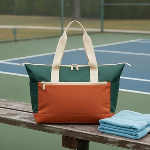 Sac de transport de pickleball Base-Block avec compartiment à chaussures, capacité de 2 raquettes, revêtement mat, recyclé, logo personnalisé, vente en gros - Product Image 3