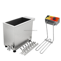 Machine électrique de friteuse de chien de maïs de gaz profond de mozzarella coréenne de bâtonnets chauds de fromage