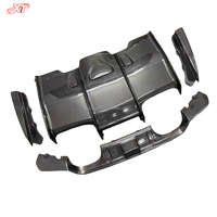 Aileron de lèvre arrière en Fiber de carbone Style KB avec lumière pour Audi A7 S7 diffuseur de lèvre de pare-chocs arrière16-18