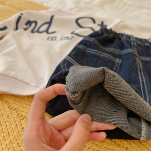 <span class=keywords><strong>Pantaloni</strong></span> di <span class=keywords><strong>Jeans</strong></span> per Bambini e Bambine di Tendenza Primavera e Autunno 2025, Modello Morbido ed Elegante in Tessuto Stampato - Product Image 4