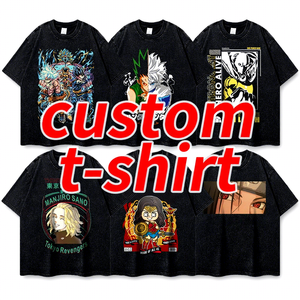 Maglietta Unisex con <span class=keywords><strong>logo</strong></span> personalizzato 260gsm con <span class=keywords><strong>logo</strong></span> personalizzato t-Shirt Unisex Vintage lavata con acido pesante oversize t-Shirt da uomo sfuse - Product Image 1